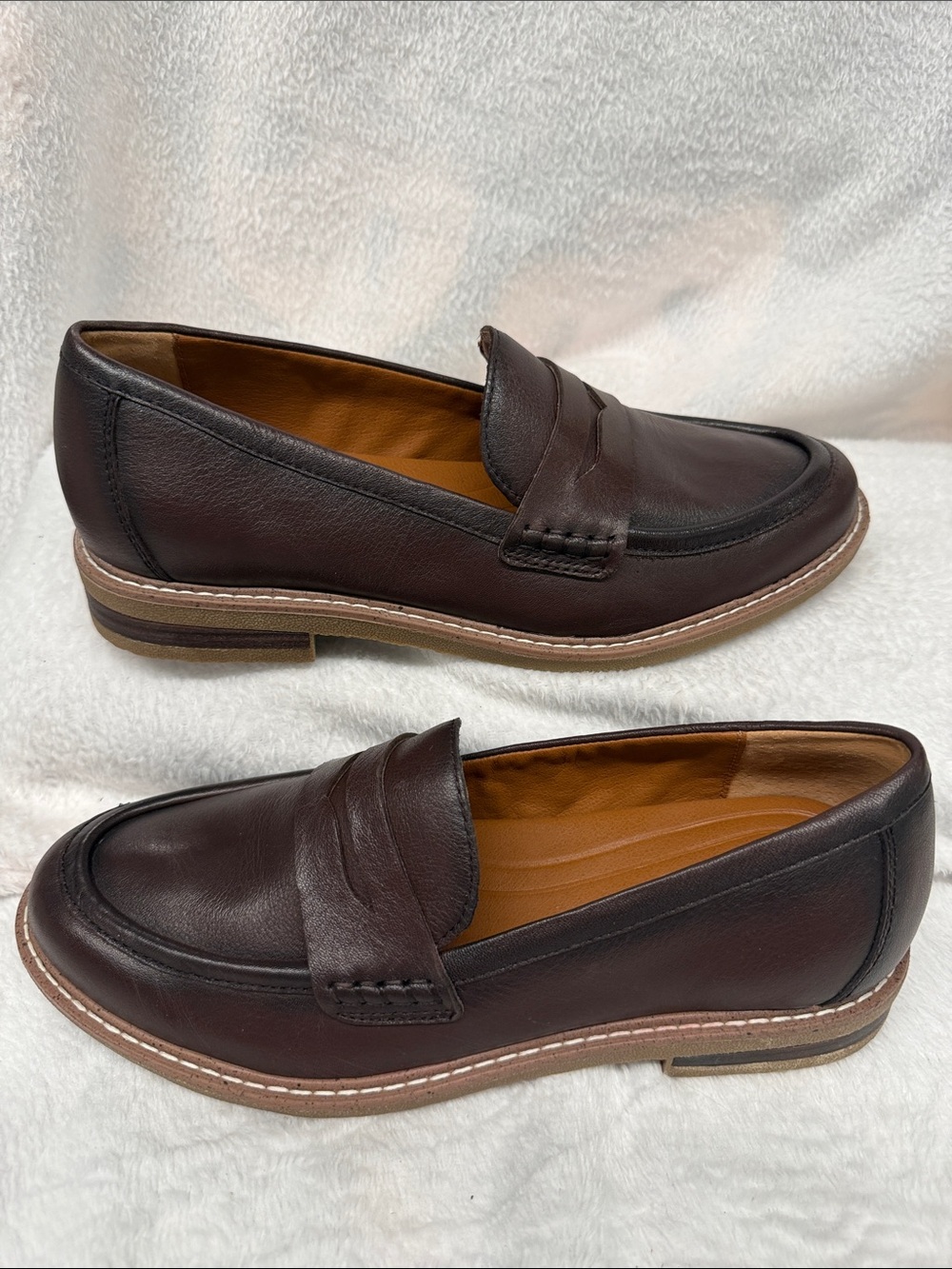 Earth Dark Brown Leather Penny Loafers - Picture 4 of 5